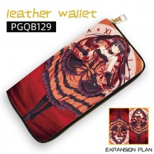Date A Live anime long zipper leather wallet purse
