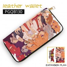 Yu Gi Oh anime long zipper leather wallet purse
