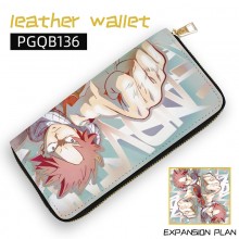 Fairy Tail anime long zipper leather wallet purse