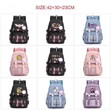 Card Captor Sakura anime checkered backpack bags