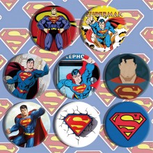 Super Man brooch pins set(8pcs a set)58MM