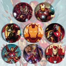 Iron Man brooch pins set(8pcs a set)58MM
