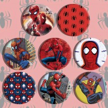 Spider Man brooch pins set(8pcs a set)58MM