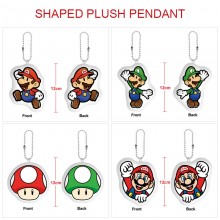 Super Mario anime custom shaped plush doll key cha...