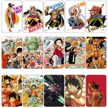 One Piece anime card crystal stickers set(10pcs a set)