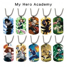 My Hero Academia anime dog tag military army necklace