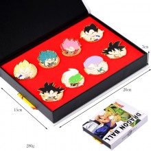 Dragon Ball anime alloy brooch pins set