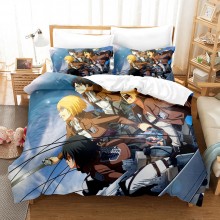 Attack on Titan anime sheet quilt cover+pillowcase
