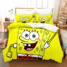 Spongebob anime sheet quilt cover+pillowcase