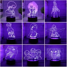 Attack on Titan Anime Acrylic Figure 3D Lamp USB N...
