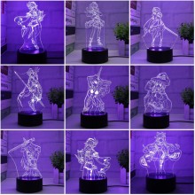 Genshin Impact game Acrylic Figure 3D Lamp USB Nig...