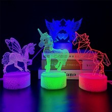 Unicorn Anime Acrylic Figure 3D Lamp USB Night Lig...