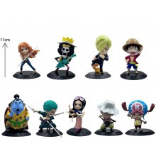 One Piece anime figures set(9pcs a set)(OPP bag)