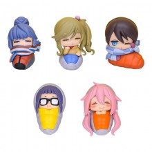 Yuru Camp sleeping anime figures set(5pcs a set)
