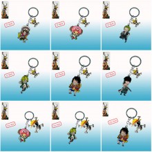One Piece anime alloy key chain necklace