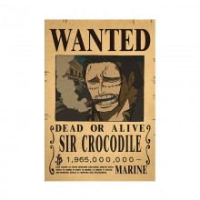 One Piece Sir Crocodile Mr.0 wanted anime retro posters
