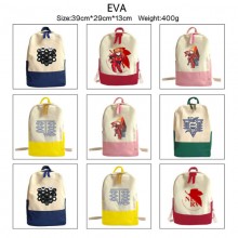 EVA anime canvas backpack bag