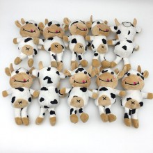 6.4inches Cow anime plush dolls set(10pcs a set)