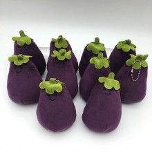 4.8inches Eggplant plush dolls set(10pcs a set)