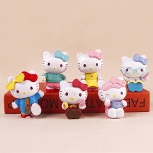 Hello Kitty anime figures set(6pcs a set)(OPP bag)