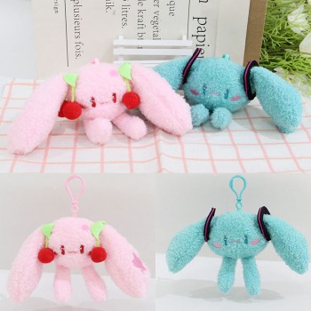 4.4inches Hatsune Miku anime plush doll key chains