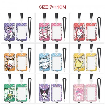 Sanrio Melody kitty Cinnamoroll KuromiID cards holders cases lanyard key chain