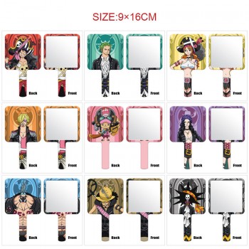 One Piece anime handheld makeup SPA salon compact cosmetic mirrors