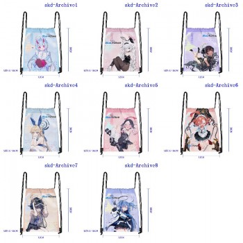 Blue Archive anime drawstring backpack bags