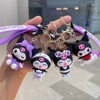 Kuromi anime figure doll key chains