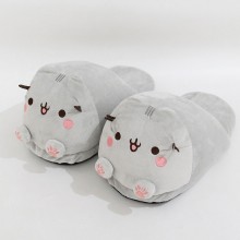 Pusheen cat anime plush shoes slippers a pair 28CM