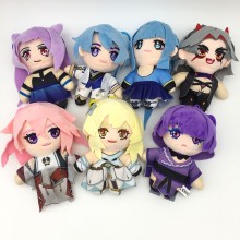 5.6inches Genshin Impact game plush dolls set(7pcs a set)14CM