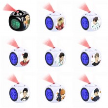 Haikyuu anime LCD Projection Digital Alarm Clock Projector Temperature