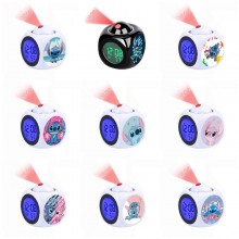 Stitch anime LCD Projection Digital Alarm Clock Projector Temperature