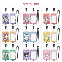 Sanrio Melody kitty Cinnamoroll KuromiID cards holders cases lanyard key chain