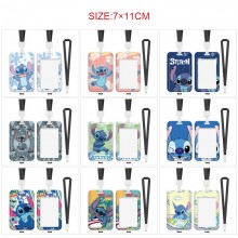 Stitch anime ID cards holders cases lanyard key ch...