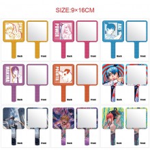 Chainsaw Man anime handheld makeup SPA salon compact cosmetic mirrors