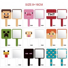 Minecraft game handheld makeup SPA salon compact cosmetic mirrors