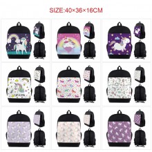 Unicorn anime nylon backpack bags