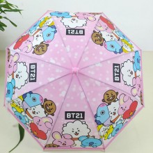 BTS BT21 star umbrella for kids