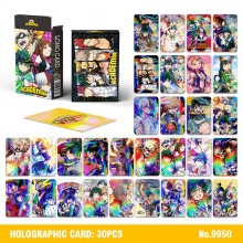 My Hero Academia anime two-sided laser holographic cards