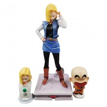 Dragon Ball Z Android 18 Kuririn anime figures set