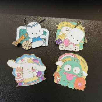 Sanrio Melody kitty Cinnamoroll Kuromi Pochacco anime alloy brooch pins