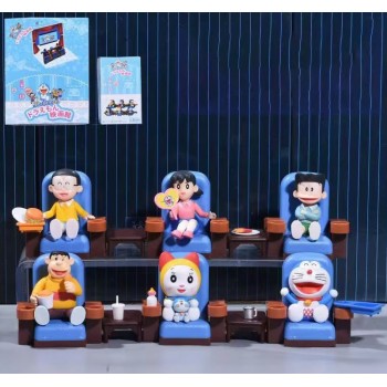 Doraemon watching movies anime figures set(6pcs a set)