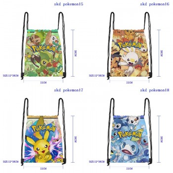 Pokemon anime drawstring backpack bags