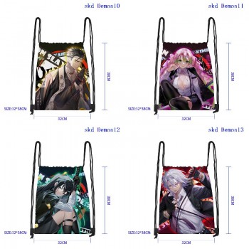 Demon Slayer anime drawstring backpack bags