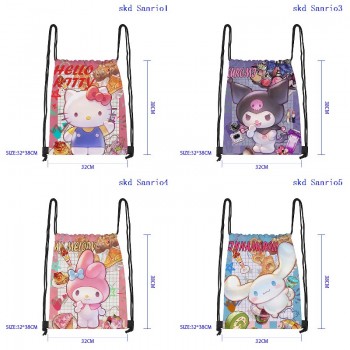 Sanrio Melody kitty Cinnamoroll Kuromi anime drawstring backpack bags