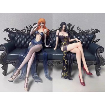 One Piece sofa Boa Hancock Nami anime figure