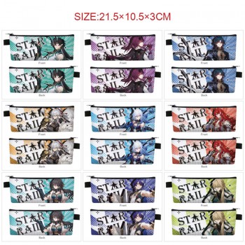 Honkai Star Rail game PU zipper pen case pencil bag