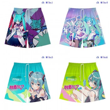 Hatsune Miku anime beach shorts pants