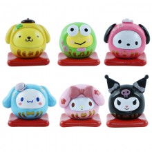 Sanrio Melody kitty Cinnamoroll Kuromi Pochacco anime figures set(6pcs a set)(OPP bag)